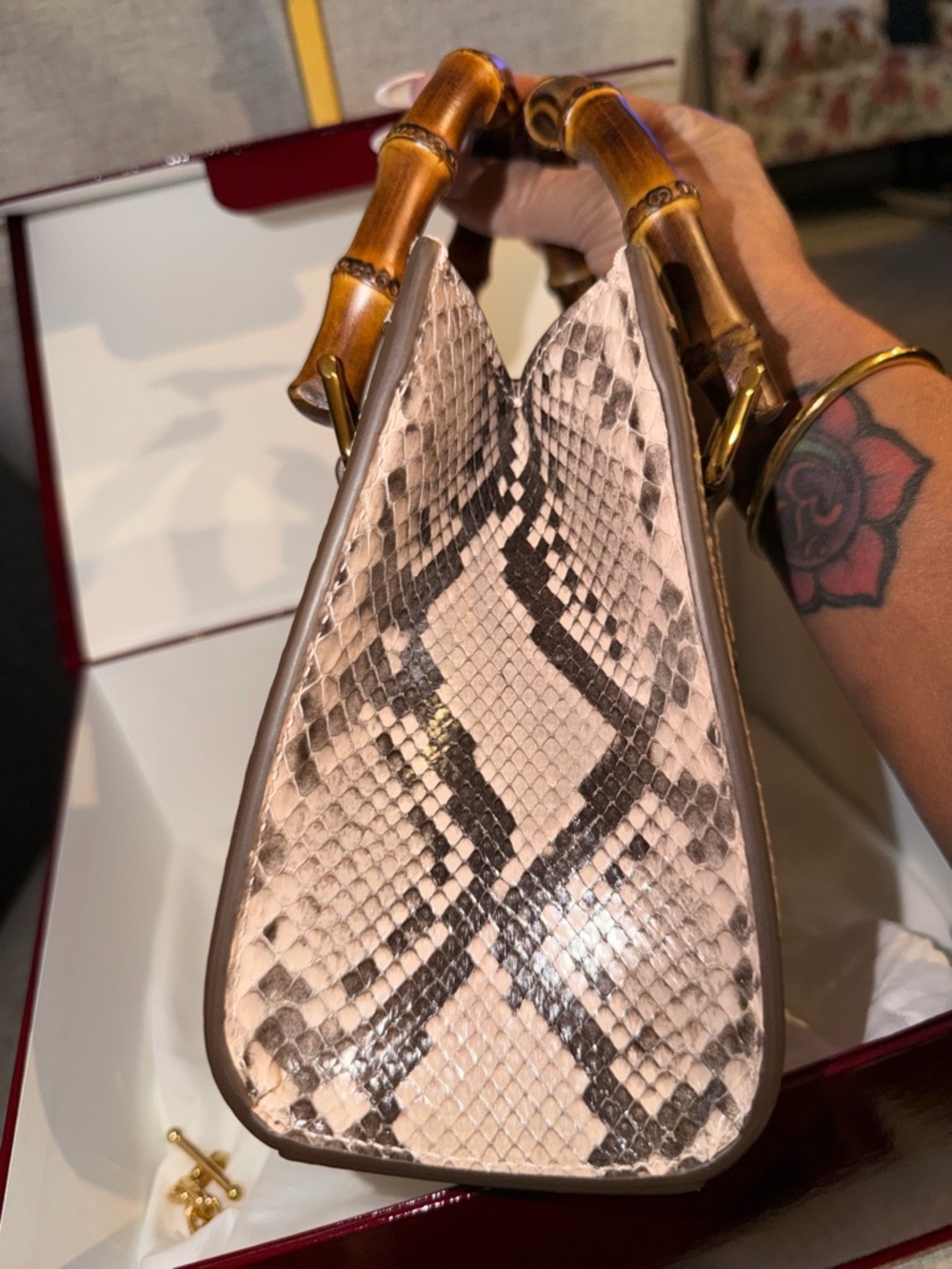 Gucci exotic Python Diana bag GHW BNIB - Picture 12 of 16